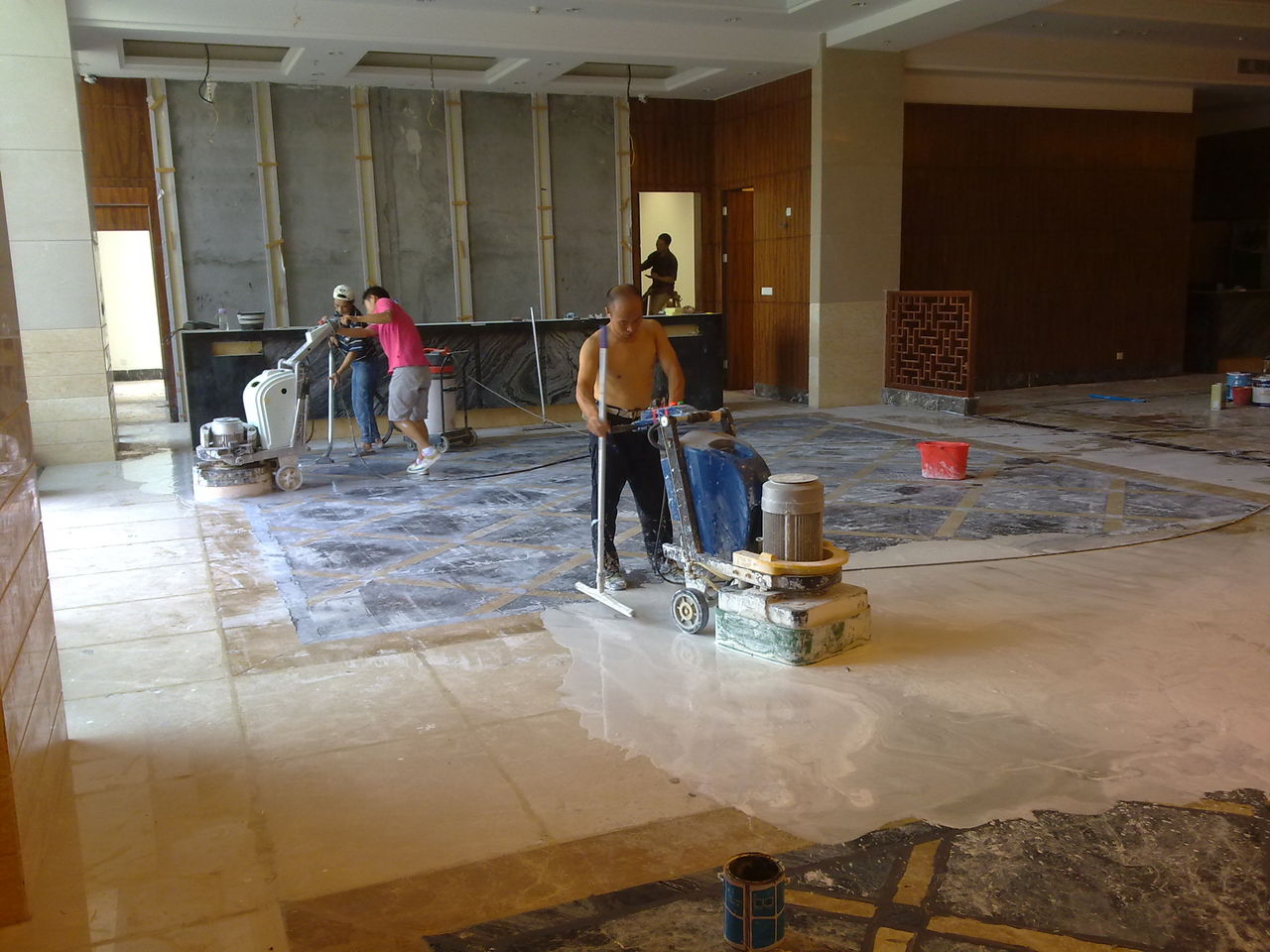 深圳石材护理,石材翻新,深圳大理石翻新晶面处理